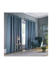 Studio G Twilight Blue Amari Eyelet Curtains - Image 1 of 3