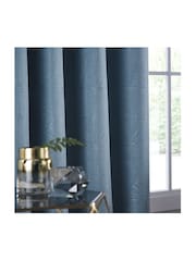 Studio G Twilight Blue Amari Eyelet Curtains - Image 3 of 3