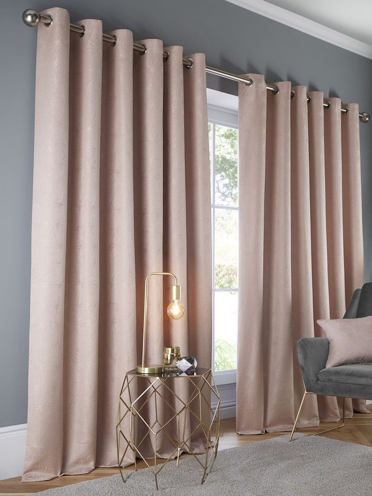 Studio G Blush Pink Amari Eyelet Curtains - Image 1 of 3