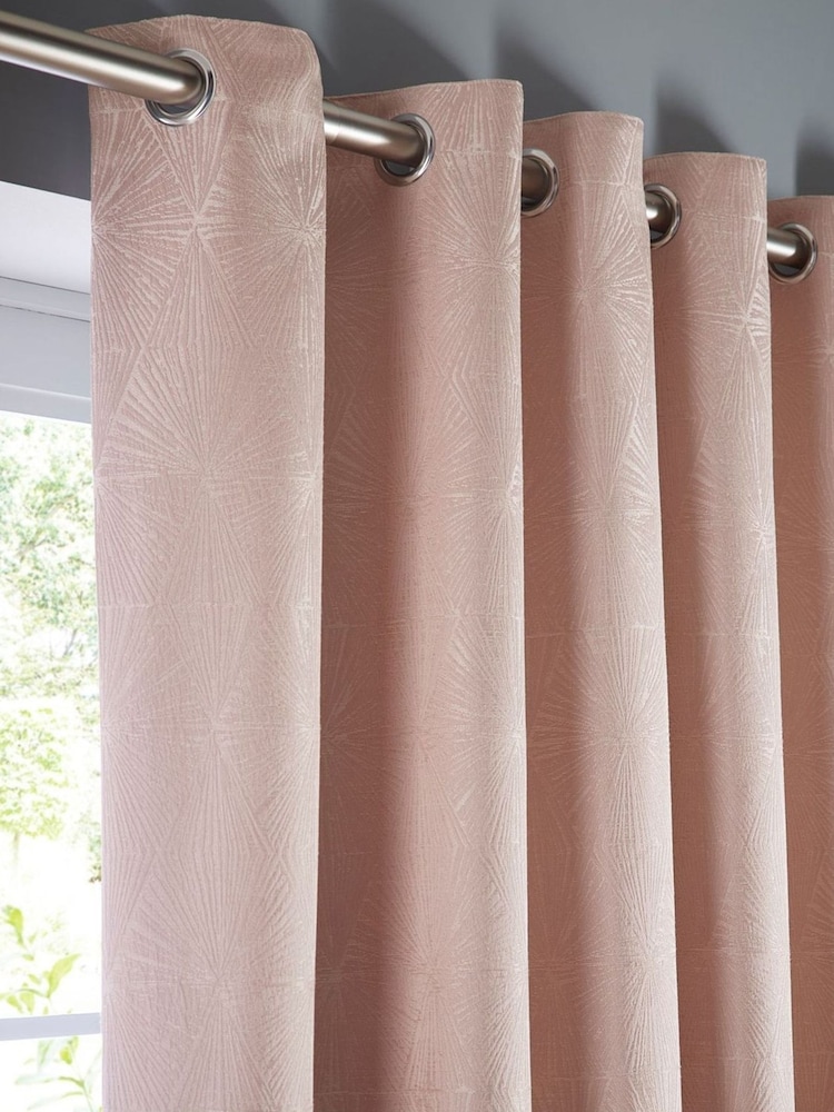 Studio G Blush Pink Amari Eyelet Curtains - Image 3 of 3