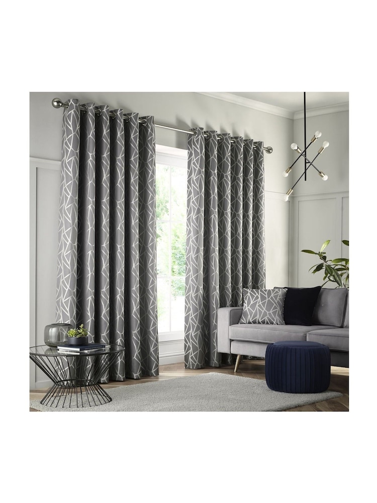 Studio G Pewter Como Eyelet Curtains - Image 1 of 3