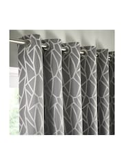 Studio G Pewter Como Eyelet Curtains - Image 2 of 3