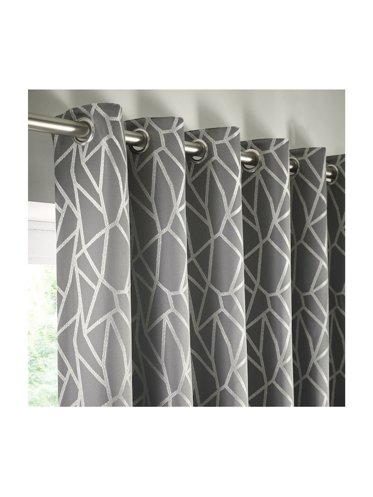 Studio G Pewter Como Eyelet Curtains - Image 2 of 3