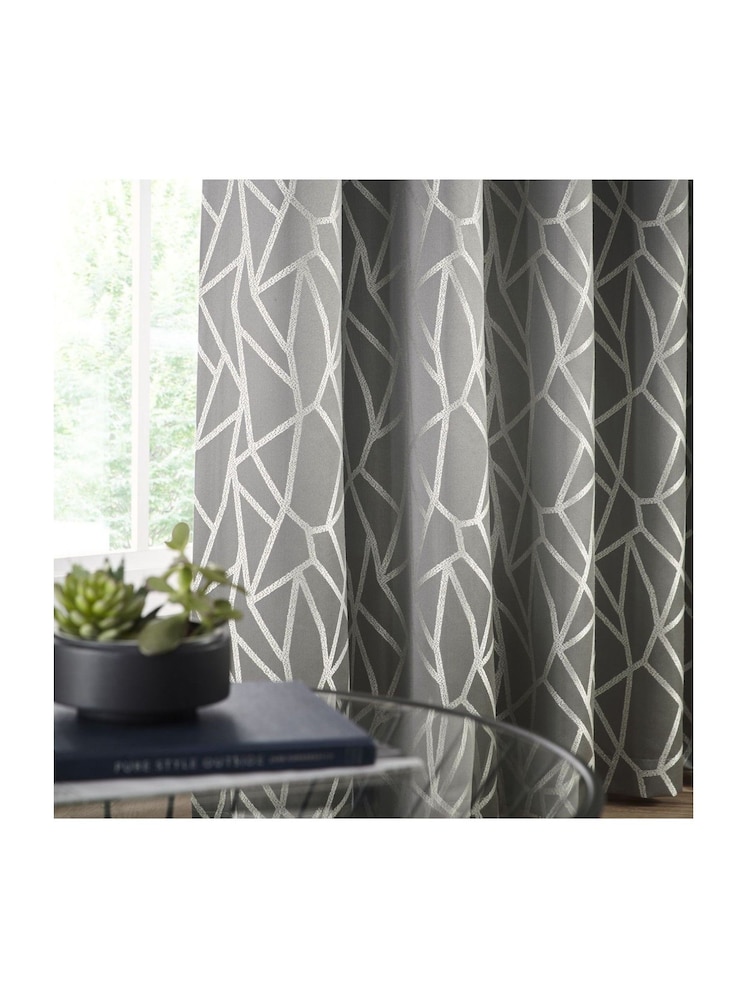 Studio G Pewter Como Eyelet Curtains - Image 3 of 3