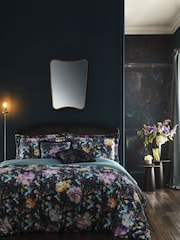 Clarke & Clarke Midnight Blue Camile Duvet Cover and Pillowcase Set - Image 1 of 3