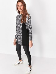Sonder Studio Pink Leopard Print Cut And Sew Top - Image 3 of 6
