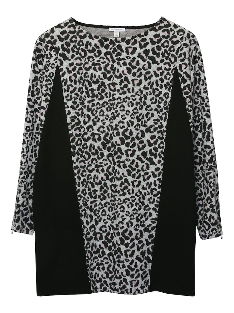 Sonder Studio Pink Leopard Print Cut And Sew Top - Image 6 of 6