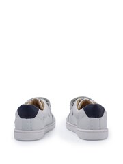 Start-Rite Explore White Leather Rip-Tape First Trainer Shoes - Image 2 of 6
