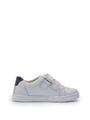 Start-Rite Explore White Leather Rip-Tape First Trainer Shoes - Image 4 of 6