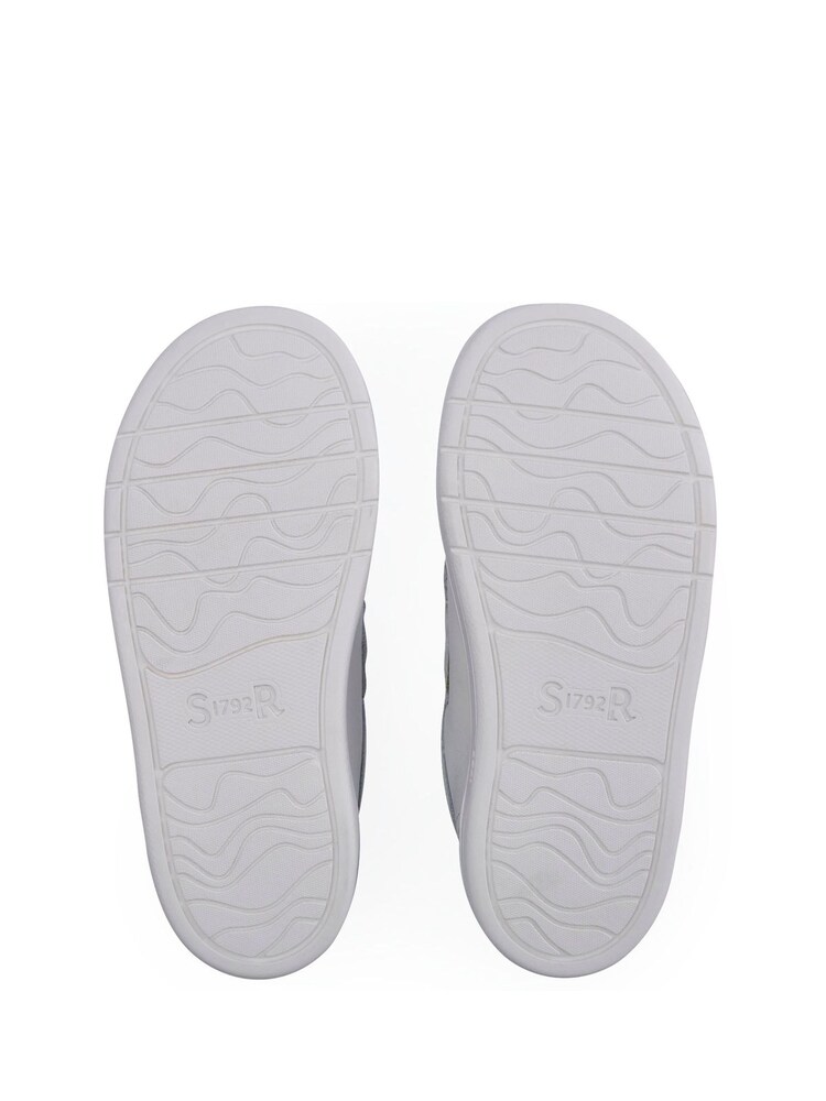 Start-Rite Explore White Leather Rip-Tape First Trainer Shoes - Image 6 of 6