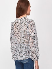 Sonder Studio Geblümtes Rüschenoberteil, Violett - Bild 2 von 4