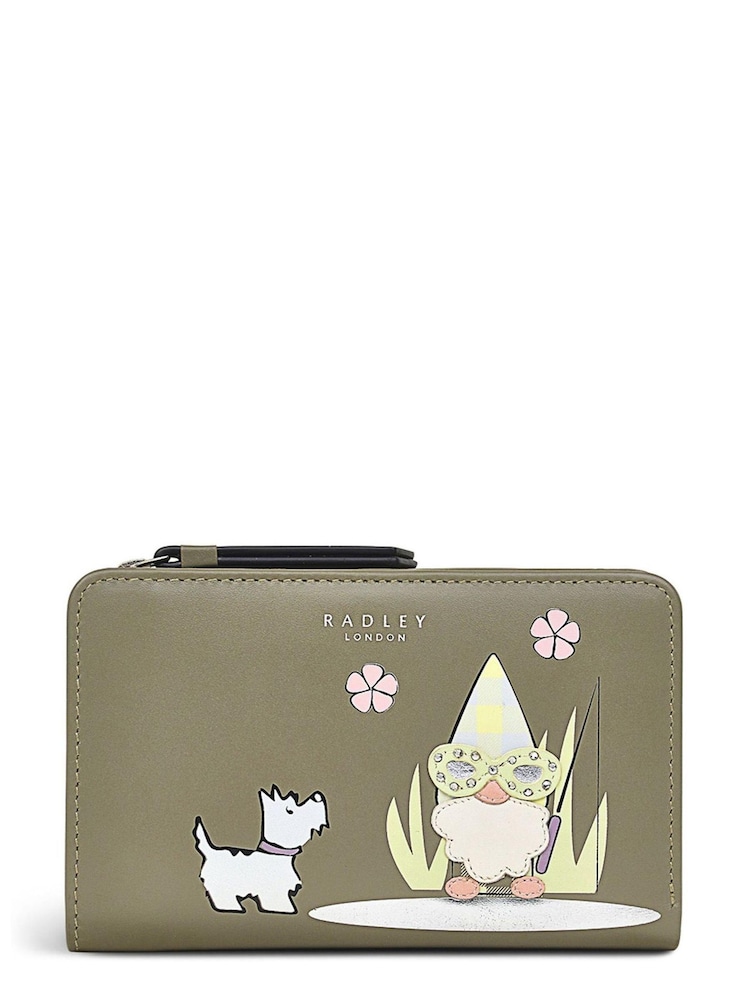 Radley London Green Gnome Leather Folded Purse - Image 1 of 4