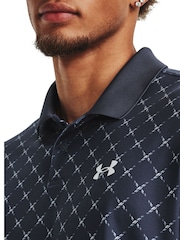 Under Armour Grey Golf Printed Performance 3.0 Polo Shirt - Image 4 of 6