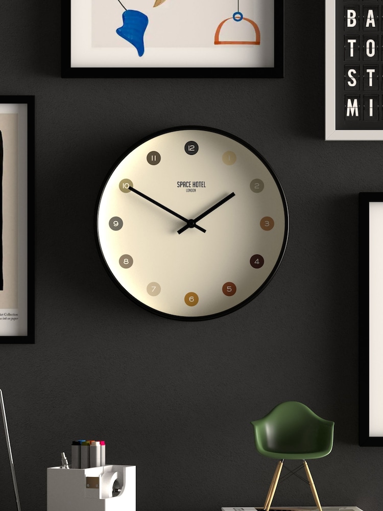 Space Hotel Black Interstella Black Clock - Image 1 of 4