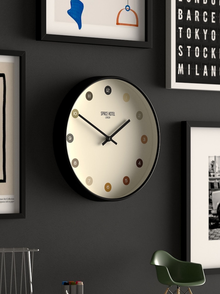 Space Hotel Black Interstella Black Clock - Image 2 of 4