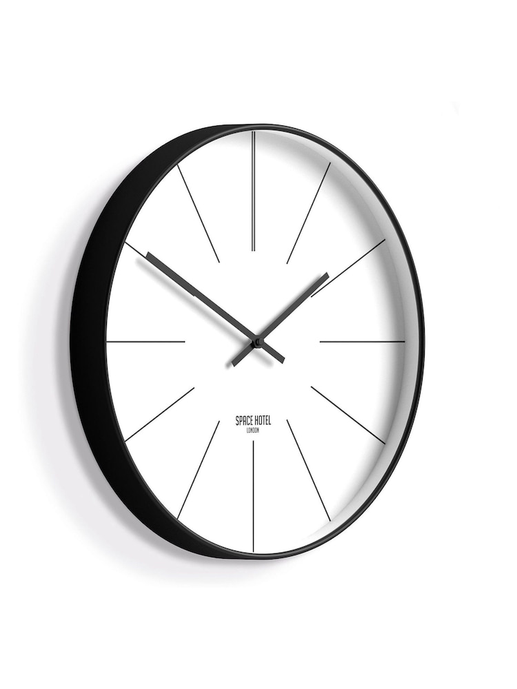 Space Hotel Black White/Black District 12 Wall Clock - Image 4 of 4