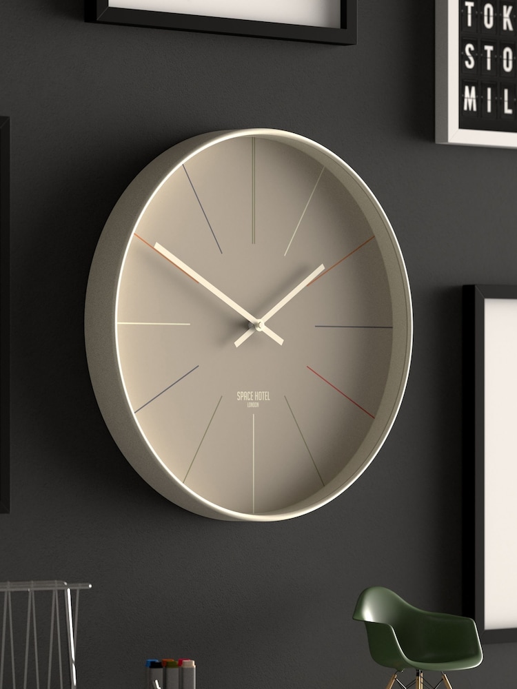 Space Hotel White District 12 White Wall Clock - Image 2 of 4