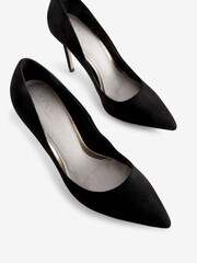 Black Microfibre Regular/Wide Fit Forever Comfort® Point Court Shoes - Image 5 of 7