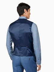 Ted Baker Light Blue Pick And Pick Slim Fit Waistcoat - Image 2 of 2