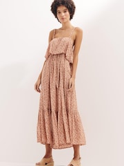 Poppy Field Celena Brown Floral Print Maxi Dress - Image 2 of 2