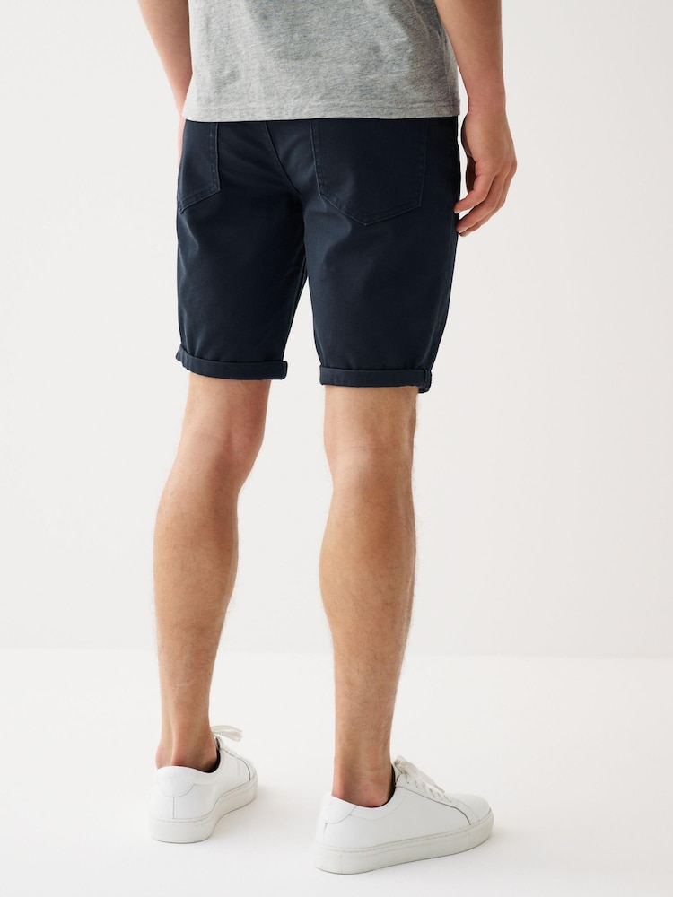 Navy Motionflex 5 Pocket Chino Shorts - Image 2 of 7