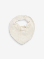 Cream Muslin Baby Dribble Bibs 3 Pack - Image 2 of 2