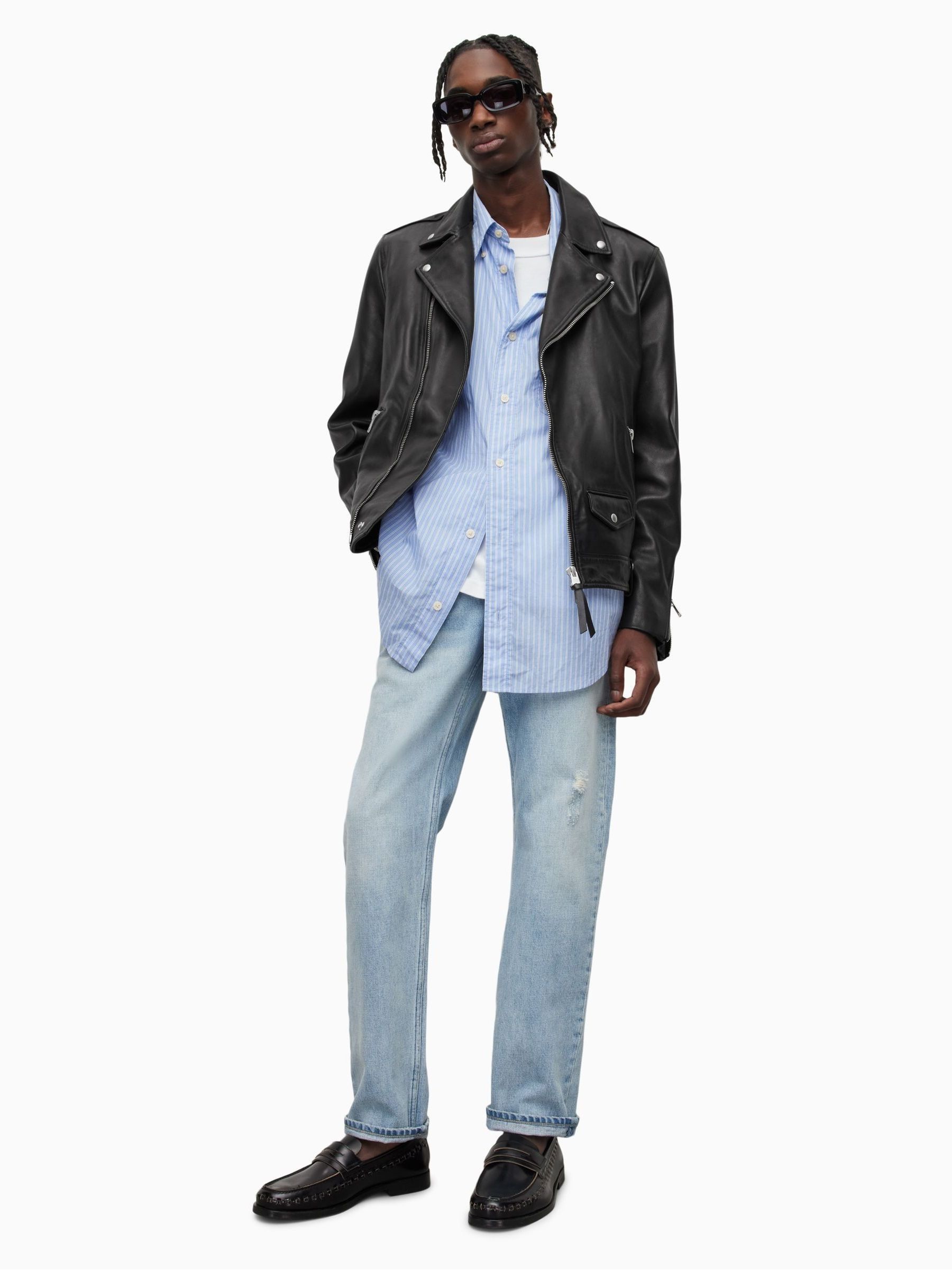 Allsaints milo leather jacket clearance