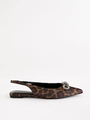 Leopard Forever Comfort® Bow Slingback Flats - Image 2 of 5