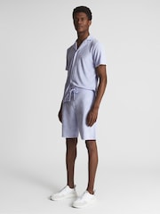 Reiss Lilac Eddie Towelling Shorts - Image 3 of 5