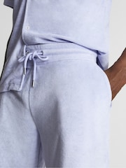 Reiss Lilac Eddie Towelling Shorts - Image 4 of 5