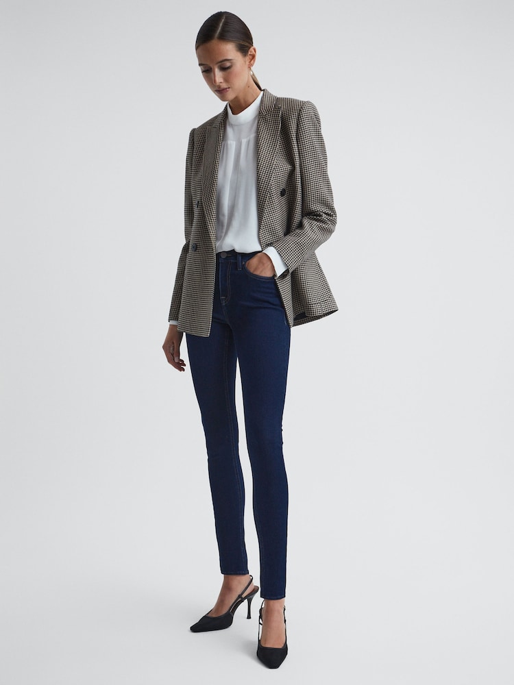 Reiss Indigo Lux Mid Rise Skinny Jeans - Image 1 of 5