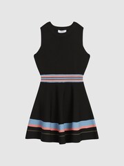 Reiss Black Elsie Junior Knitted Mini Dress - Image 2 of 7