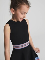 Reiss Black Elsie Junior Knitted Mini Dress - Image 4 of 7