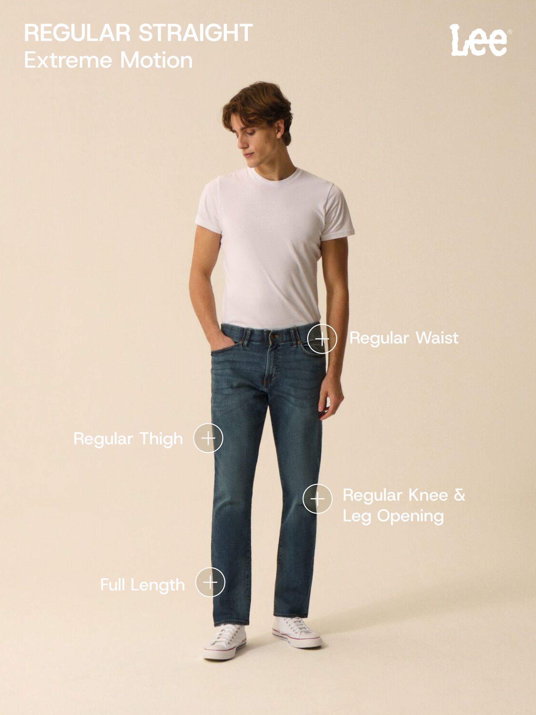 Buy Lee Blue Maddox Straight Fit Extreme Motion Jeans from Next USA