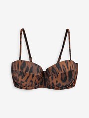 Leopard Padded Bandeau Top Printed Bikini - Image 5 of 5