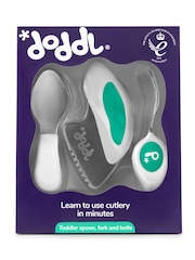 3 Piece Aqua Green doddl Knife Fork & Spoon Aqua Toddler Cutlery Set - Image 6 of 6