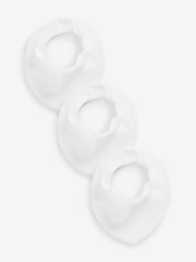 White Muslin Baby Dribble Bibs 3 Pack - Image 1 of 1