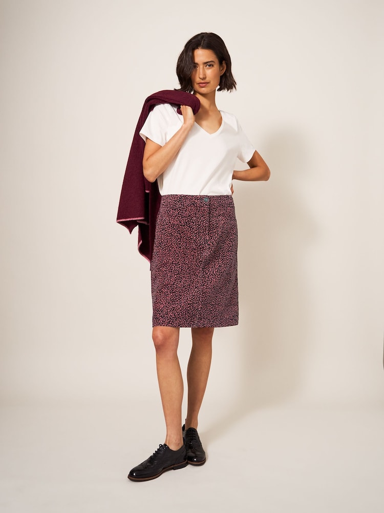 White Stuff Denim Melody Organic Cord Skirt - Image 1 of 5 White Stuff Denim Melody Organic Cord Skirt - Image 1 of 5