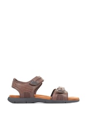 Pavers Brown Adjustable Touch Fastening Sandals - Image 1 of 5