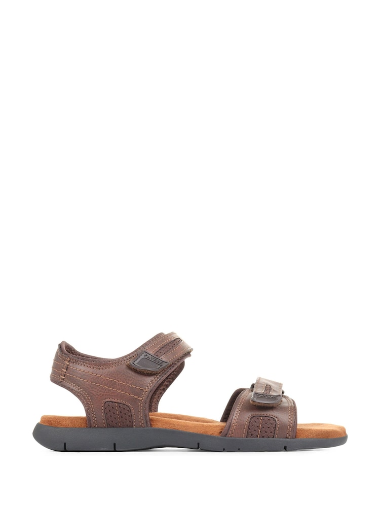 Pavers Brown Adjustable Touch Fastening Sandals - Image 1 of 5