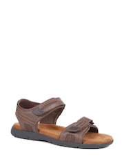 Pavers Brown Adjustable Touch Fastening Sandals - Image 2 of 5