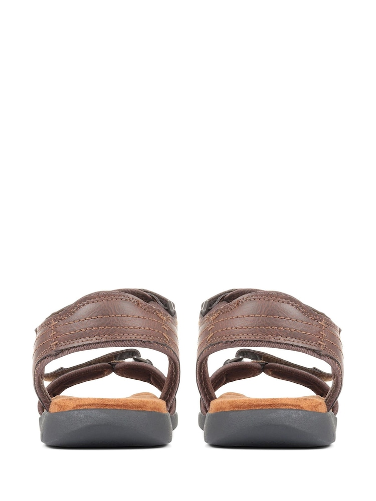 Pavers Brown Adjustable Touch Fastening Sandals - Image 5 of 5