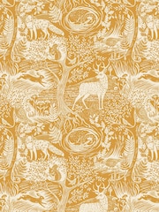 furn. Yellow Winter Woods Animal Wallpaper - Image 3 of 3