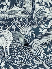 furn. Blue Winter Woods Animal Wallpaper - Image 3 of 3
