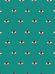 Furn Turquoise Blue Theia Abstract Foil Wallpaper - Image 3 of 3