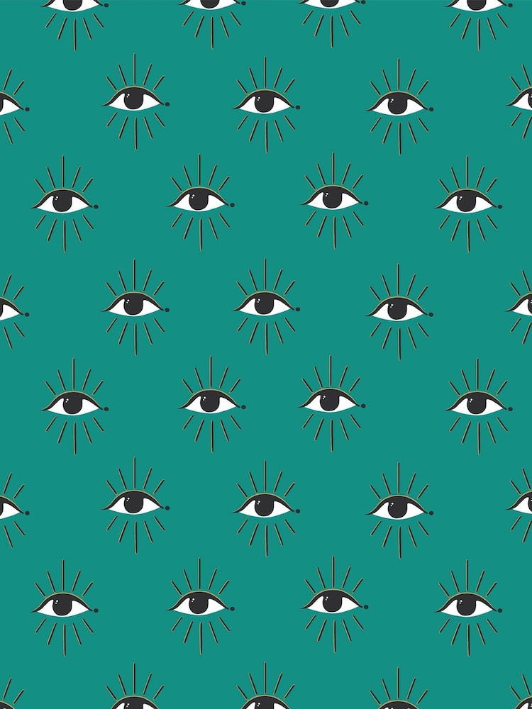 Furn Turquoise Blue Theia Abstract Foil Wallpaper - Image 3 of 3