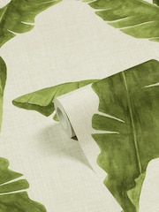 Furn Green Plantain Botanical Wallpaper - Image 3 of 3
