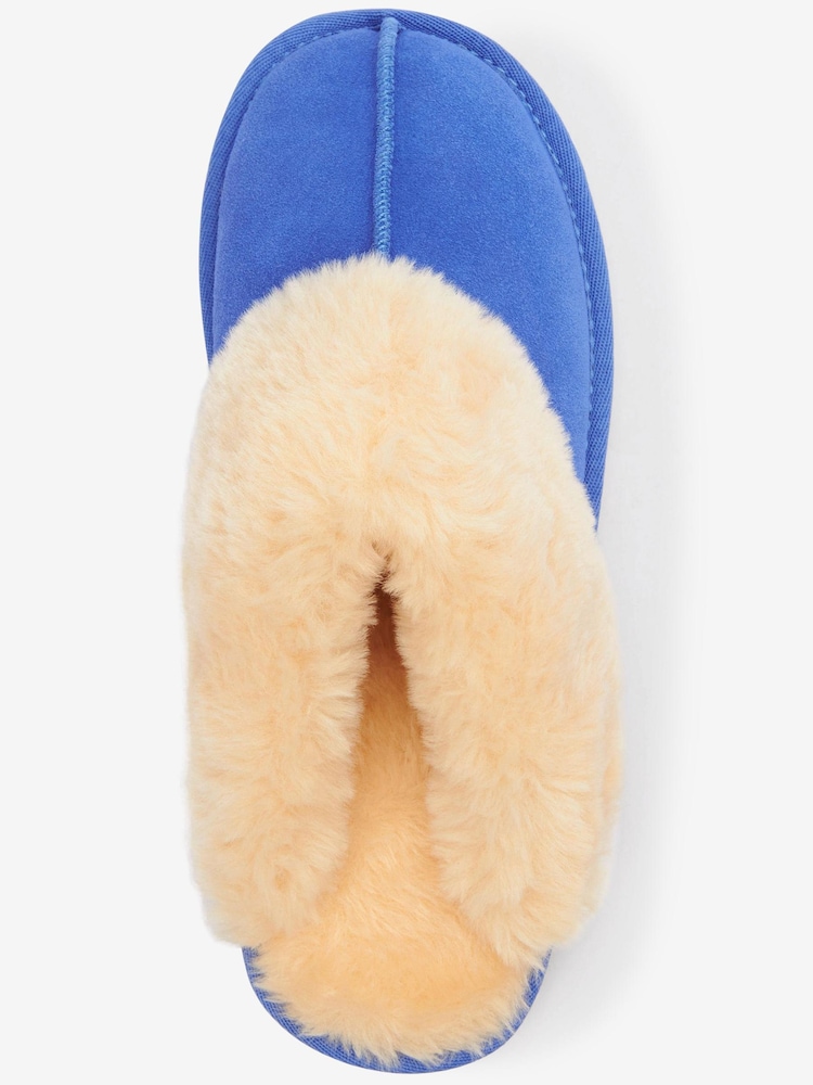Violet - Chaussons mules doublés de daim en fausse fourrure - Image 4 of 5