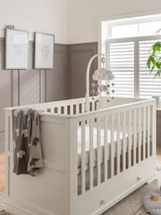 Mamas & Papas White Oxford Cot Bed - Image 1 of 8
