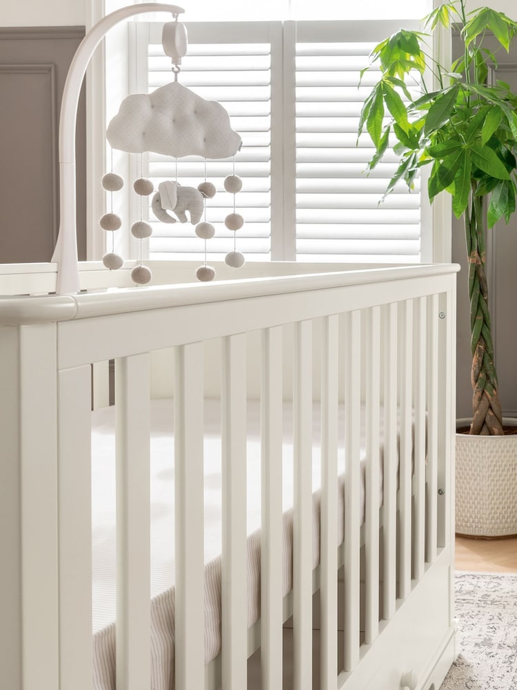 Mamas & Papas White Oxford Cot Bed - Image 2 of 8